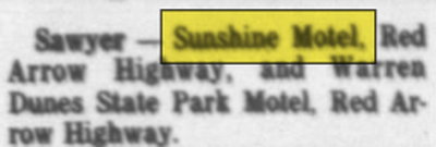 Undetermined Sawyer Motel - Apr 24 1987 Article For Sunshine Motel (newer photo)